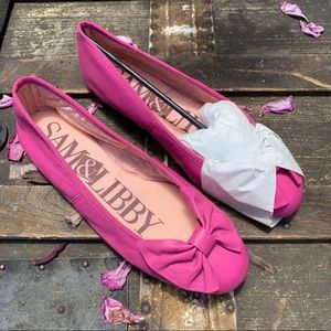 Stan & Libby Fuchsia Ballet Leather Flats